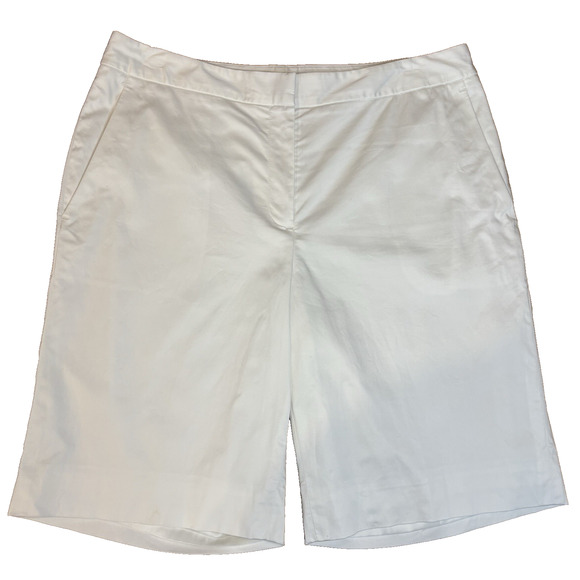 Brooks Brothers Bermuda Shorts Women 10 Country Club White Tennis Prep Lined 9in - Picture 2 of 16